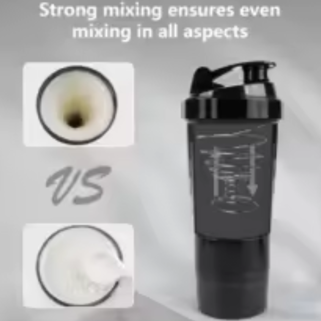 FlexStack Botella para proteina de 3 capas