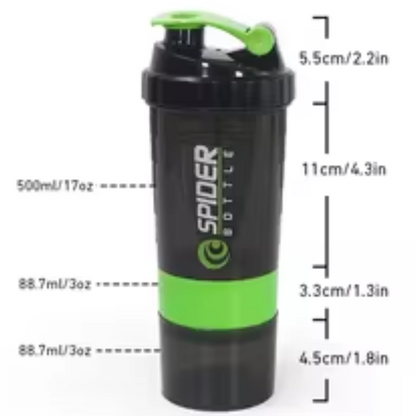 FlexStack Botella para proteina de 3 capas